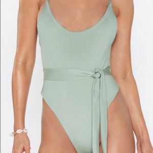 High leg one piece swimsuit